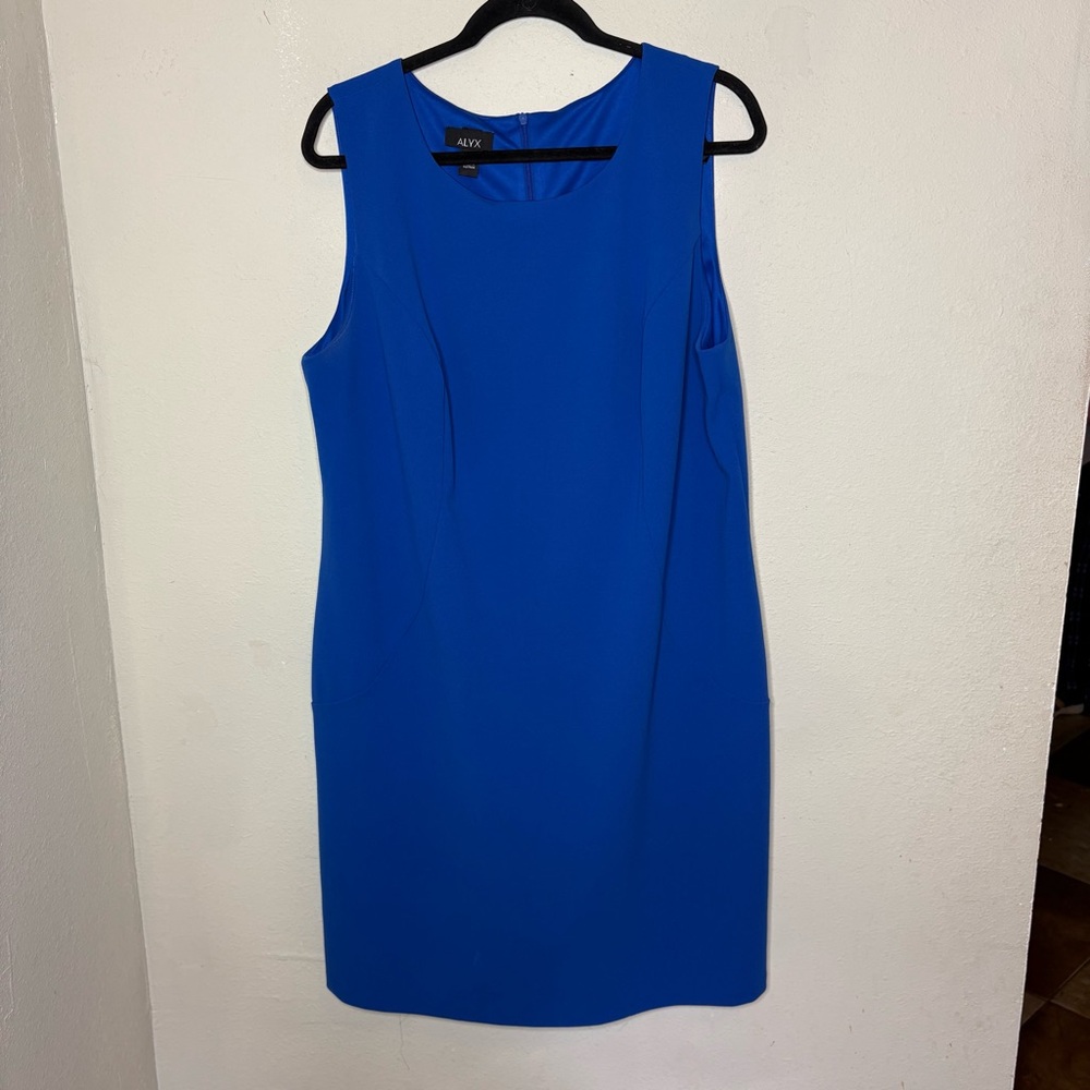 Alyx Sleeveless Sheath Dress in Cobalt Blue 16W